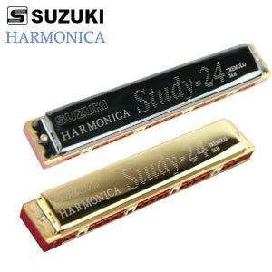 하모니카 골드 블랙 C키 트레몰로 스즈키 스터디24