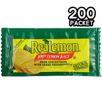 ReaLemon 리얼레몬 100% 내추럴 레몬주스 레몬즙 일회용 4g 200개입