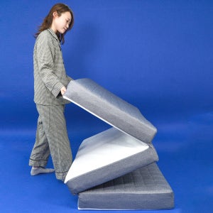 탄탄한 나혼자살림 국산 원룸 3단 접이식 매트리스 침대 바닥 토퍼 1인용 손님용 13cm, S(싱글)1000