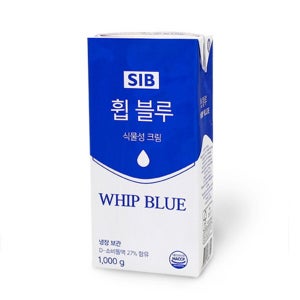 냉장 선인 휩 블루 식물성 휘핑크림 1000g 무설탕 국내제조