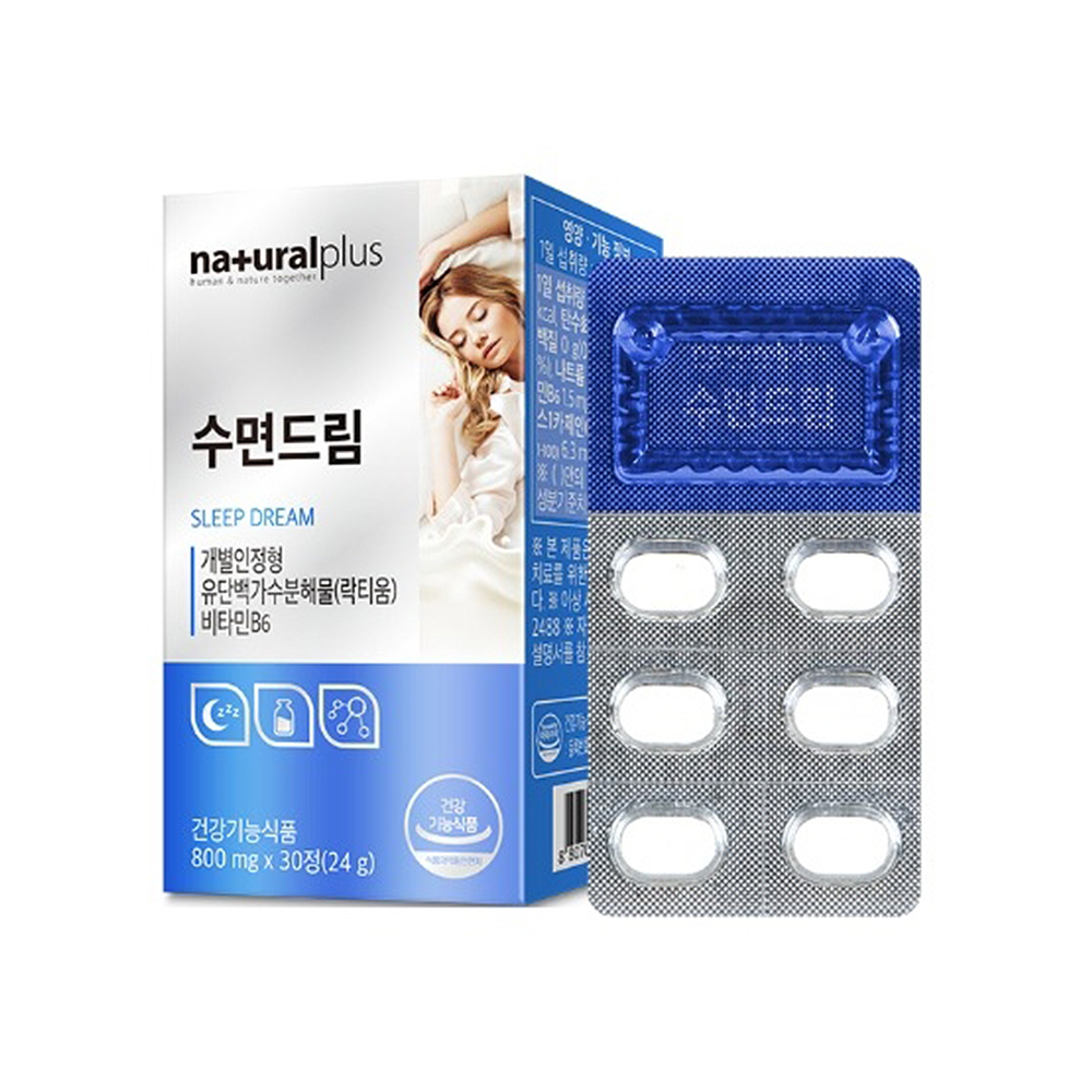 내츄럴플러스 <b>수면</b> 드림 30정 락티움 비타민B