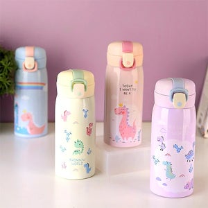 아기 공룡 원터치 보온보냉병 미니보틀 작은물병 어린이물병 유아텀블러 퍼플 350ml