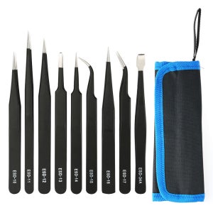 납땜용핀셋 공예용 정밀 미세 다꾸 핀셋 9PCS