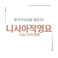 [중국어 스터디]니시아적영요 챌린지 100 (중국드라마 대본 온라인 학습지) 3개월 전과정