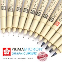 사쿠라 Pigma Micron Pen 소프트 브러시 잉 lot 5 8 브러쉬