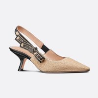 [DIOR] 디올 자디올 슬링백 펌프스 쥬트 캔버스 베이지 J’ADIOR SLINGBACK PUMP Jute Canvas Beige KCP919JUR S29U