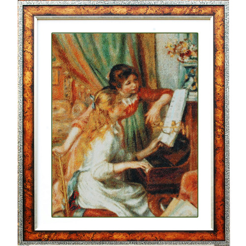 십자수도안 명화도안 르느와르 피아노치는소녀 실십자수 좋은날 fg-p079