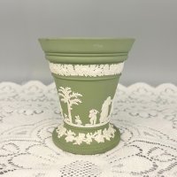 [로코코블랑]웨지우드 제스퍼웨어 크림온셀라돈 그린 화병 꽃병/wedgwood jasperware vase