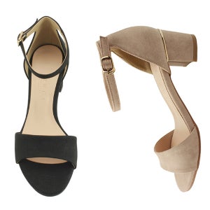 국내제작 앵클 스트랩 토오픈 미들힐 샌들