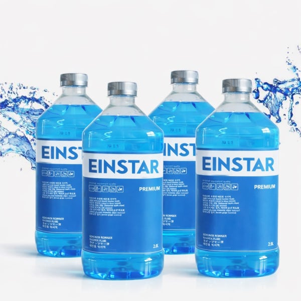 혼카 아인스타 말레워셔액 2L X 4개 청포도향 BMW 벤츠 아우디 폭스바겐 테슬라 에탄올 차량용 사계절 와셔액 자동차 전기차 경고등 해결
