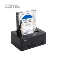 COMS C타입 2베이 도킹스테이션 USB3.0 하드 HDD 복사기 백업 KS159