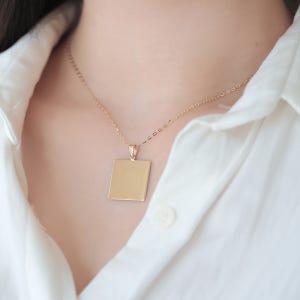 14K charmant 스퀘어 목걸이 2 type