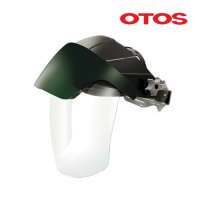 OTOS 보안면F72C 맨머리형 5도 차광보안면 클립형차광렌즈 자동 조임장치 및 헤어밴드