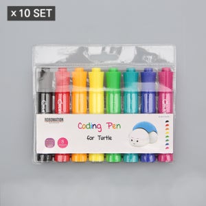 [로봇사이언스몰][코딩키트] 터틀로봇/포켓터틀로봇공용 8색 마커 - 라인 코딩용 (10개 묶음)