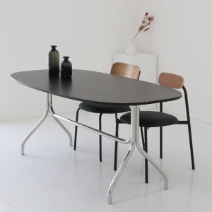 야콥 어라운드 블랙 커브 테이블 1600 (모든 사이즈 커스텀제작 가능)