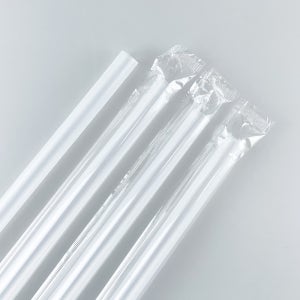12mm 28cm 일회용 롱 버블티용 일자 개별 투명 빨대 1박스(2000개)