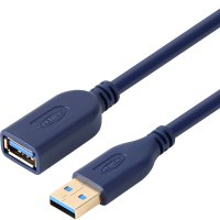 NETmate USB3.0 연장 케이블 고급형 외장하드 연결 연장선 블루 0.5m