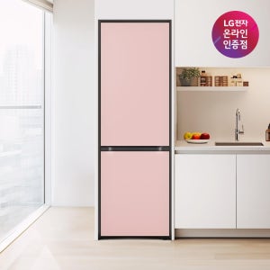 LG 모던엣지 냉장고 오브제컬렉션 Q342GPP133S 컨버터블 빌트인 344L (핑크+핑크/글라스)