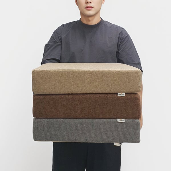 띵덕 캠핑 높은 딱딱한 성인 키높이 방석 10cm