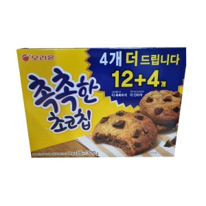 오리온 촉촉한 초코칩 12입+4입 320g
