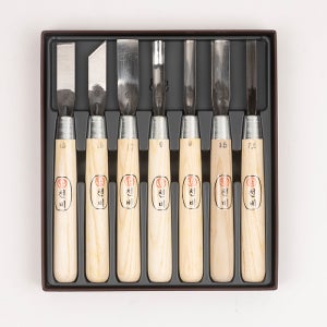 천비 조각도 세트 조각칼 목공 목공예 칼 7pcs W-CB7