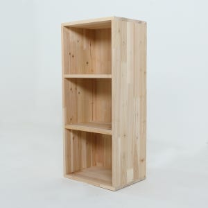 베르데퍼니처 공간깡패 무도장 3단 원목 공간박스 수납장 칼라박스 나무상자 400