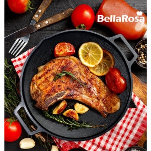 [국내산]캠핑용 IH 무쇠 그리들팬 36cm 솥뚜껑 불판 바베큐 인덕션 전골팬 그릴팬대형