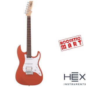 헥스 일렉기타 E100 FR 입문용 Fiesta Red 색상