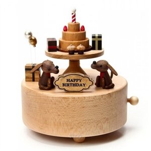 [오르골] Wooden Rotary Music Box - Romantic Birthday Cakeㅣ1033304