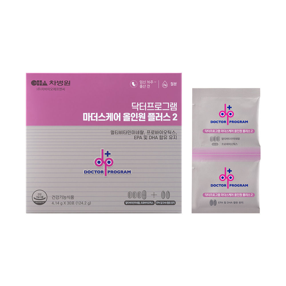 닥터프로그램 임산부 종합 멀티 <b>비타민</b> 철분 영양제 마더스<b>케어</b> 올인원 플러스2 1박스