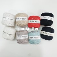 루비 스팡글 / 뜨개질 팬시얀 반짝이는 포인트실 Ruby spangle yarn