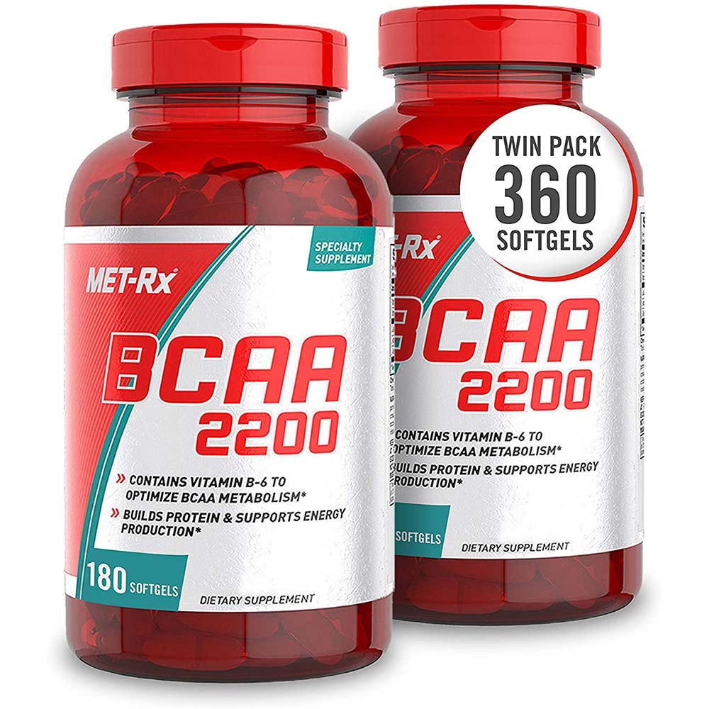 <b>MET-Rx</b> BCAA 2200 비씨에이에이 아미노산영양제 180소프트젤 2팩