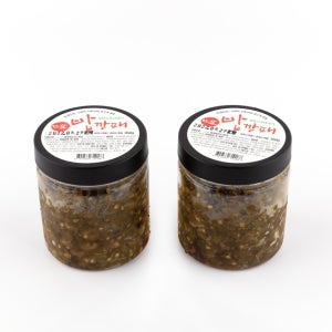 [한칼식품] 청양고추 다대기 밥깡패 고추다짐장 고추다지기 표고 궁채 무말랭이(350g 2개)