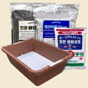 베란다 텃밭세트 4종(상토3종+초화박스)1호 쌈채소 전용 방울토마토 상추 키우기