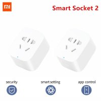 Original Xiaomi Mi 스마트 소켓 2 플러그 블루투스 호환 게이트웨이 버전 Xiaomi Smart Home Mijia app와 원격 제어 작업