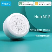 Aqara 허브 스마트 게이트웨이 M1S 2.4G WIFI ZigBee 3.0 RGB 야간 조명 Apple Homekit 및 Mi Home