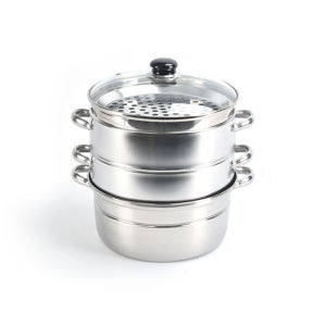 스텐만두찜솥 유리뚜껑 찜기 채반 대용량 찜냄비 분식집 떡시루 대왕 조개찜 식당용 영업용