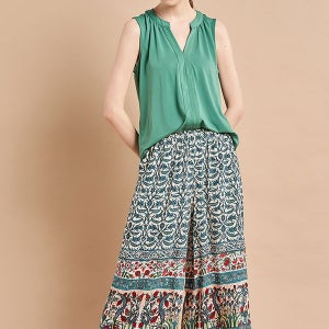 인견 여성 반바지 잠옷 고무줄 밴딩 7부 팬츠 페르시안 아이비 그린 SS