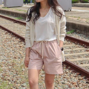 얇은 린넨 루즈핏 브이넥 니트 여름 여성 가디건 (에이블)