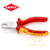 KNIPEX 크니펙스 콤비네이션 펜치 03 06 160 플라이어 뺀치 절연 그립 주안공구