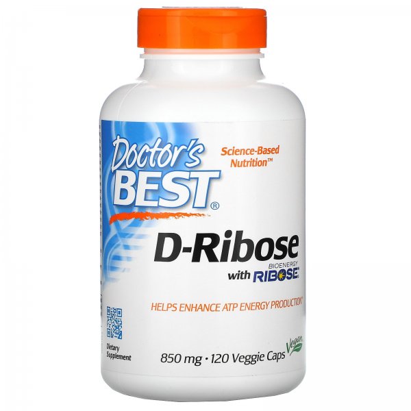 닥터스베스트 바이오<b>에너지</b> 리보스 D-리보스 850 mg 120 식물성 캡슐