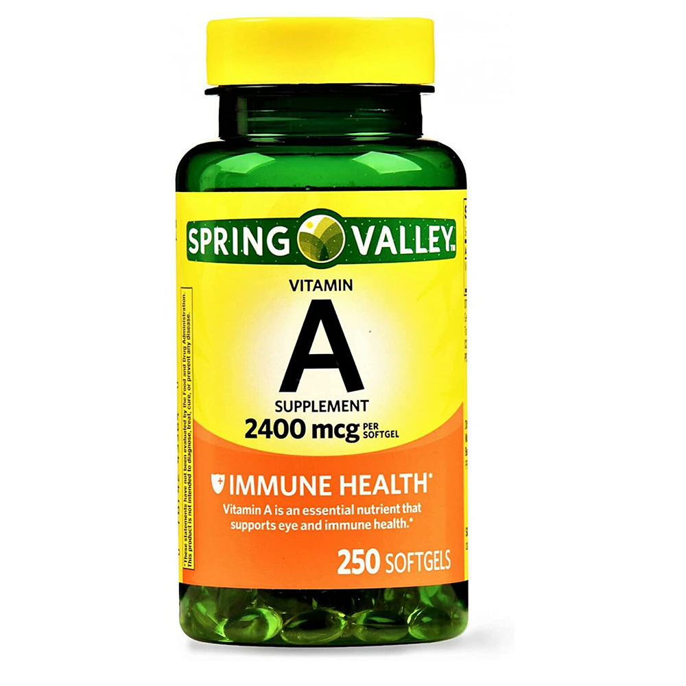 <b>Spring Valley</b> 비타민 A Supplement 2400 mcg 250 소프트젤
