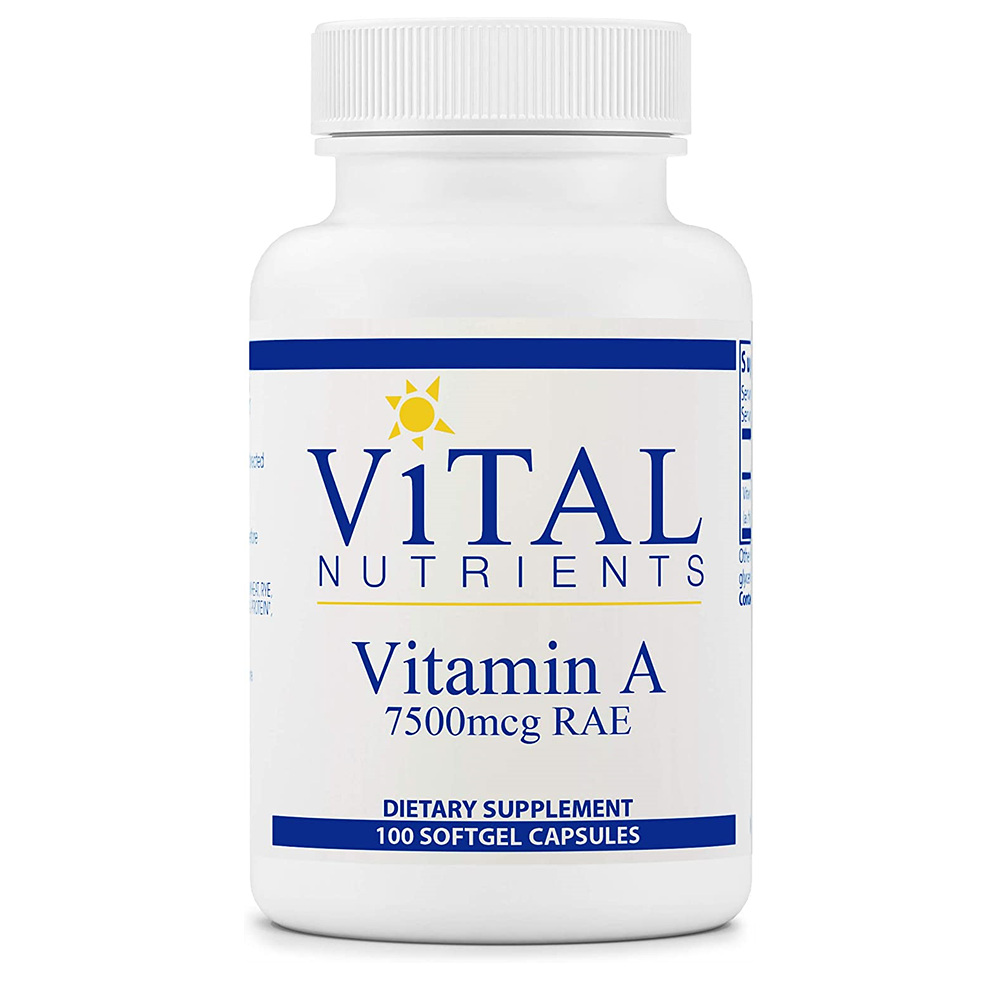 Vital Nutrients <b>비타민 A 25000 IU</b> 7500 mcg 100 소프트젤