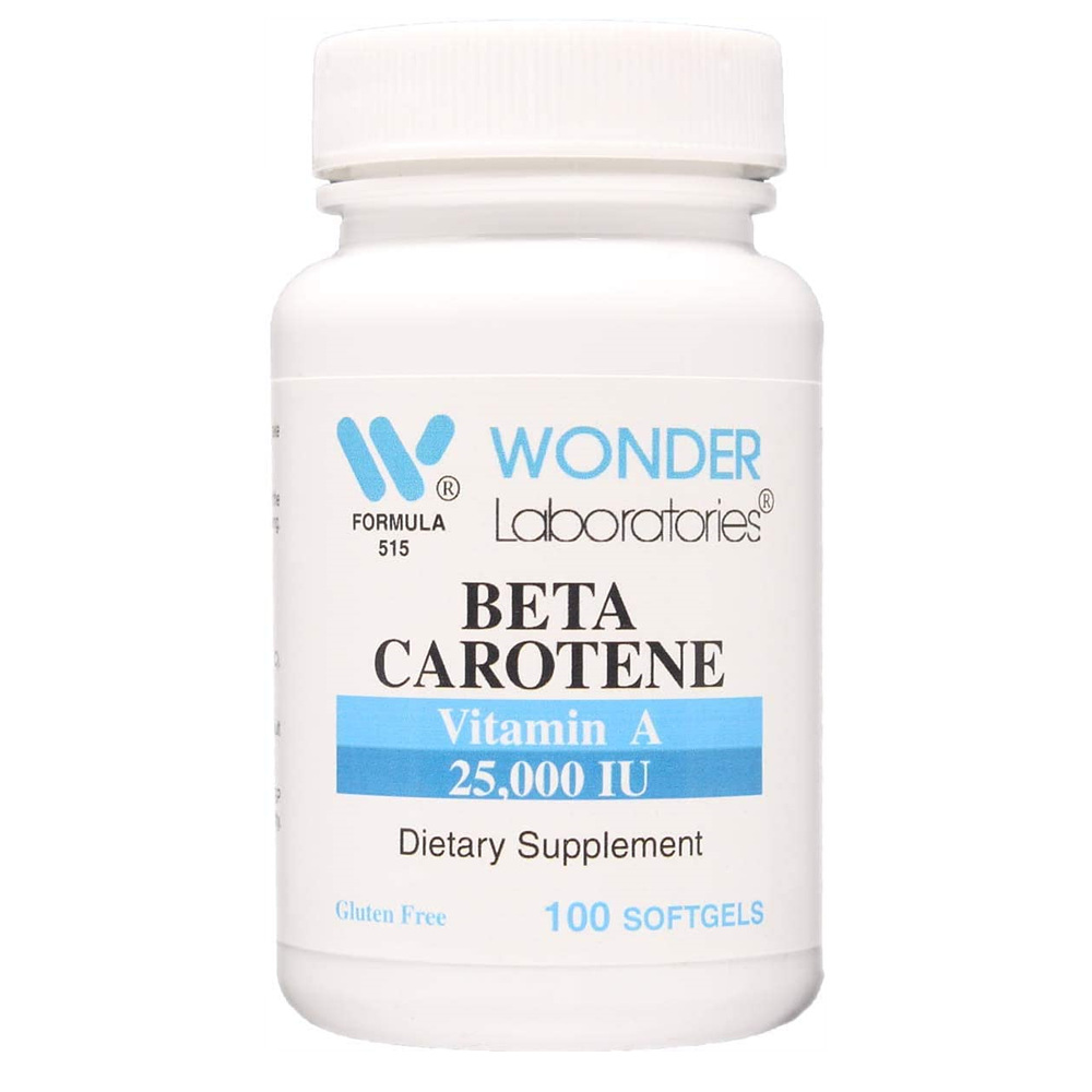 Wonder Laboratories <b>비타민 A 25000 IU</b> 베타카로틴 100 소프트젤