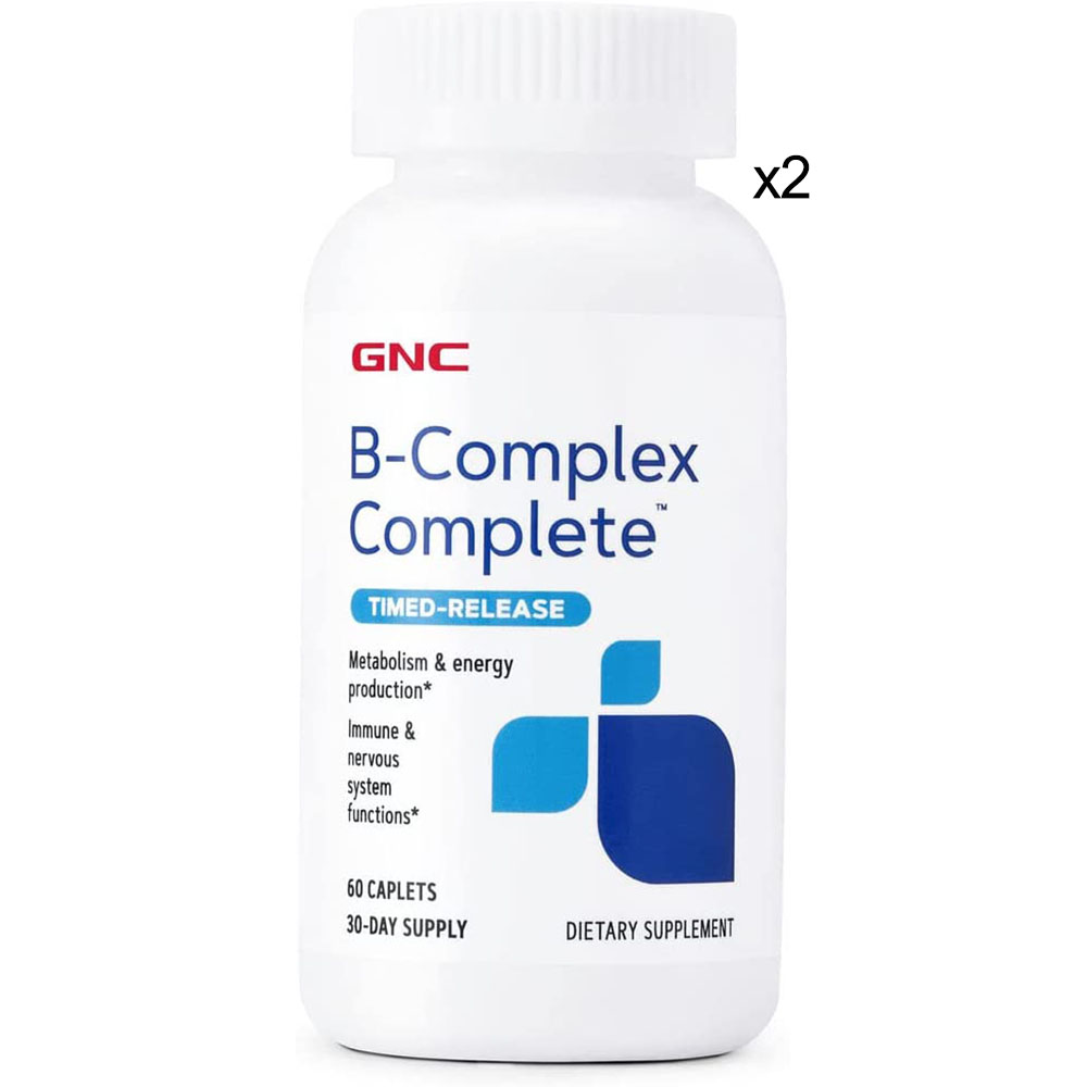 GNC <b>비타민</b>B 콤플렉스 60캡슐 X 2통 <b>비타민</b>C 500mg <b>비타민</b>A 3000<b>mcg</b>