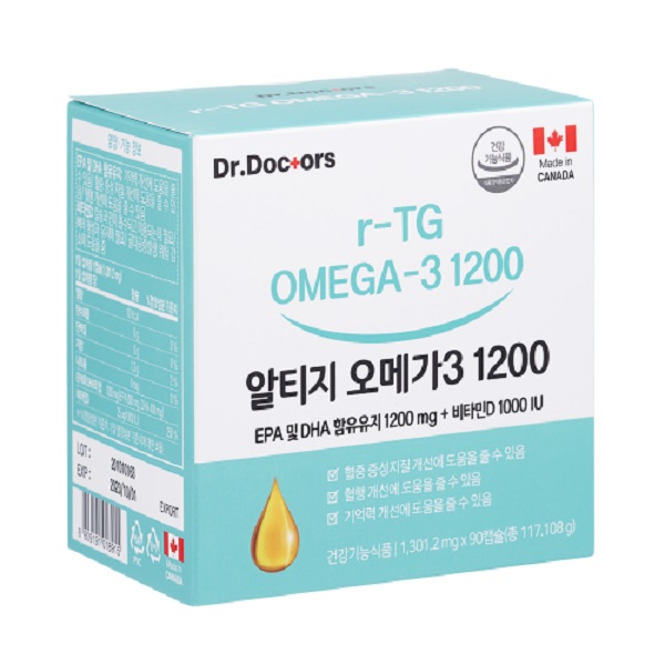 <b>닥터닥터스</b> 알티지 <b>오메가3</b> 1200 90캡슐 고함량