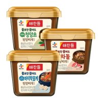 해찬들 그대로 된장찌개 양념 450g x 3개 청양초 차돌 바지락 꽃게