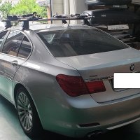 BMW 7시리즈 툴레 문틀형 가로바 7105 윙바에보 엣지 루프캐리어 세트