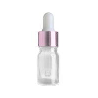 스포이드 공병 투명 유리 용기 5ml ( 핑크/화이트캡 )