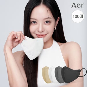 [100개입] 아에르의 새로운 숨결, KF80 피크 라이트핏 마스크